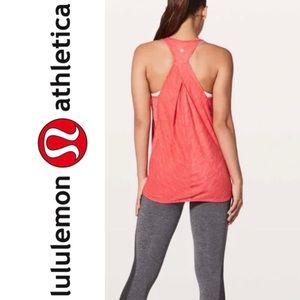 Lululemon Women's Heathered Red Orange Essential Tank